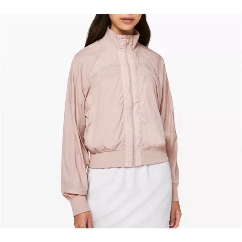 Lululemon‎ Jacket Serve It Full Zip Athletic Light Pink size 10
